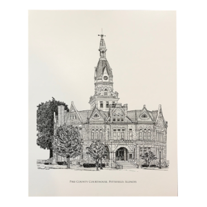 Pike County, Illinois Courthouse Print