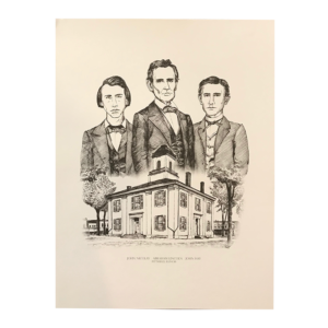 Lincoln, Nicolay and Hay Print