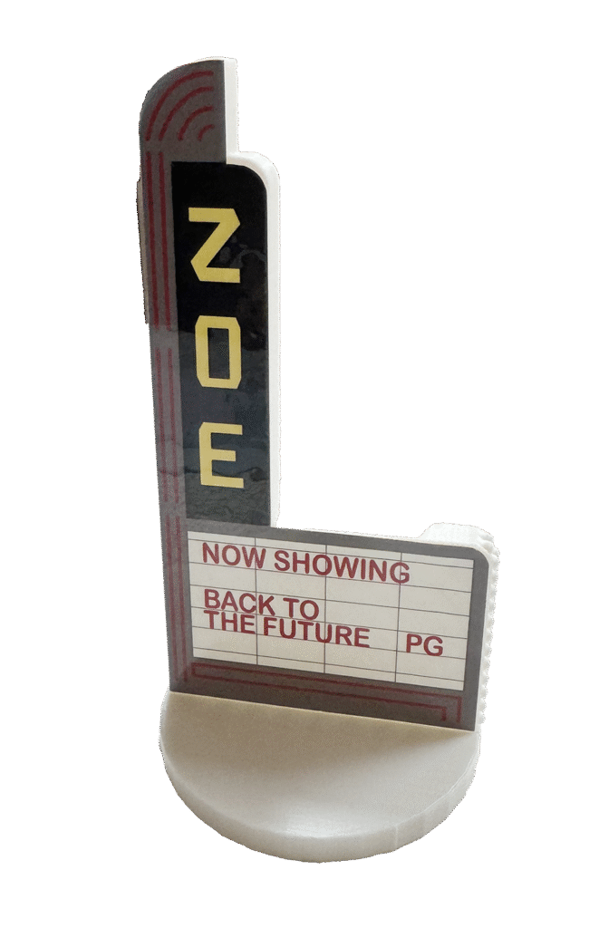 Zoe marquee 3d print